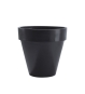 Blumentopf Schwarz mit Rand