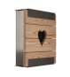 Design Briefkasten Holz mit Herz