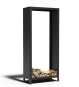 Kaminholzlager Schwarz 80 x 40 x 180 cm schmal