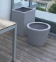 Blumenkuebel Quadratisch Hoch Grau 50x50x70 Cm Terrasse