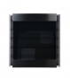 Design Briefkasten Edelstahl Glas schwarz