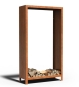 Holzlager Cortenstahl 100 cm Breit