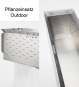 Design Pflanzkübel Metall Elevation mit Spiegel