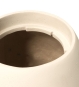 Pflanzgefäß bauchig hoch steinoptik beige mit Pflanzeinsatz