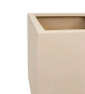 Pflanzkübel eckig beige Steinoptik Detailfoto 50 cm