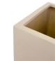Pflanzlübel Beige eckig Steinoptik Detailfoto der Ecke