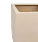 Pflanzkübel eckig Beige Detailfoto der Ecke 60 cm