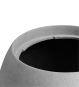 Bauchige Pflanzvase hoch beton grau Detailfoto vom Rand
