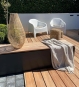 Sitzbank Anthrazit mit Holz für die Terrasse
