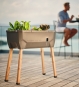Terrassen-Hochbeet Anthrazit ohne Haube auf Terrasse