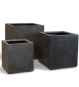 Blumenkuebel Beton Anthrazit Eckig Roccastone Fleur Ami