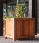 XXL Blumenkübel Pflanzkübel Holz als Hochbeet bepflanzt