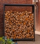 Großes Metall-Holzlager XXL 150 x 40 x 180 cm auf Terrasse