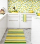 Küchenteppich in bunt mit gelb grünen Streifen