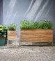 Pflanzkübel aus Teakholz Minigarden Container mit Gestell für Terrasse und Balkon