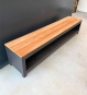 Gartenbank Schwarz inklusive Holzlager