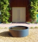 Hohe Wasserbecken aus Aluminium, runder Teich modernes Design