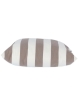 Jan Kurtz somnia Outdoor-Kissen gestreift Taupe 60x60 cm Seitenansicht