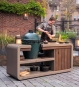 Kamado Grill Station im Garten – moderne Outdoor-Küche mit platz für Keramikgrill von FORNO