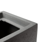 Detailfoto der Pflanzsäule Polystone Grau vom Oberrand