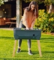 Terrassen-Hochbeet Anthrazit für Salat im Garten ohne Haube