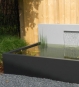 Wasserbecken Teich mit Wasserfall anthrazit
