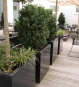 Gartensilber Kubus in schwarz Hochglanz für Gastronomie Terrassen