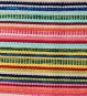 Outdoor-Teppich bunt Detail von Webung, Material und Farbe