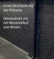 Rundes Wasserbecken aus Cortenstahl mit wasserdichter Innenbeschichtung aus Polyurea, geeignet für Pflanzen und Fische.