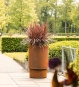 Cortenstahl Pflanzkübel zylindrisch hoch für Terrasse