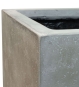 Pflanzsäule Beton, eckige Form, Detailfoto vom Oberrand