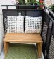 Holzbank Teak Balkon 80cm breit
