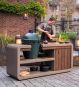 Kamado Grill Station im Garten – moderne Outdoor-Küche mit platz für Keramikgrill von FORNO