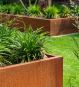 Pflanzkuebel Cortenstahl Eckig Kante Detail Garten